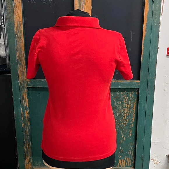 Tommy Hilfiger Red Polo Collar Top, Size Small Petite - Picture 2 of 7
